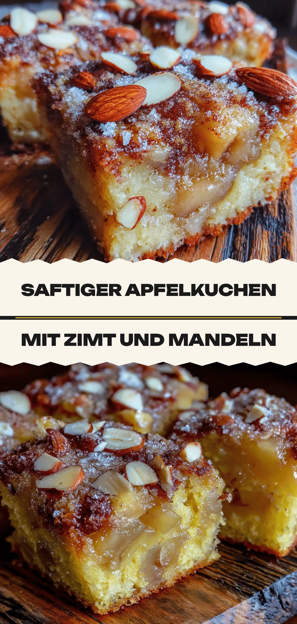 Apfelkuchen mit Zimt und Mandeln: Schneller 5-Uhr-Rettung 5 Apfelkuchen mit Zimt und Mandeln recipe