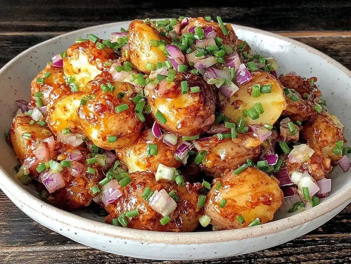 Bayerischer Kartoffelsalat: Cremig, 5-Minuten-Rezept 4 Bayerischer Kartoffelsalat preparation steps