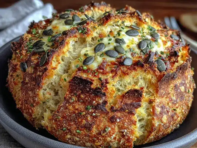 Startseite 9 Einfaches Sauerteigbrot mit Kürbiskernen - featured image
