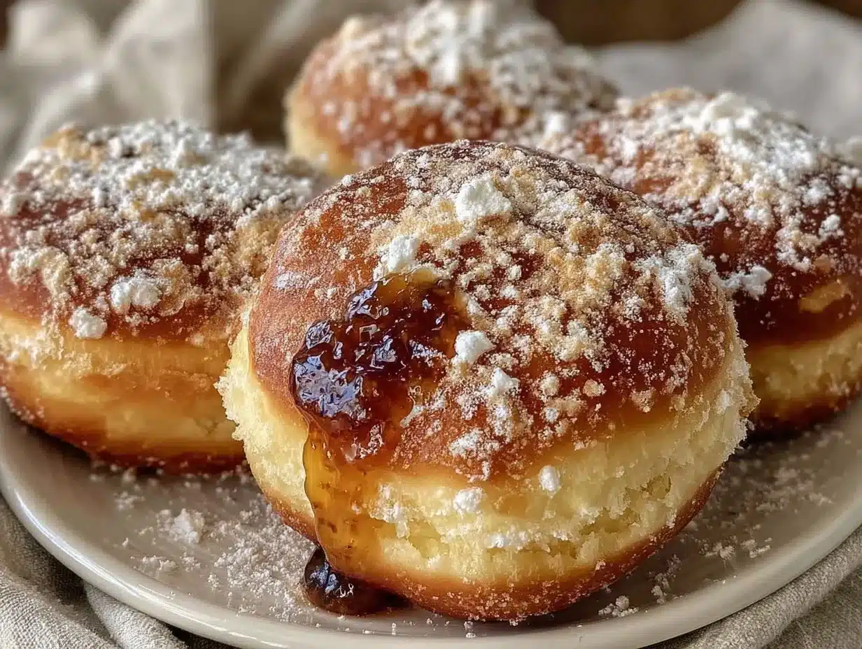 Fluffige Berliner Pfannkuchen: So geht’s super schnell 4 fluffige Berliner Pfannkuchen preparation steps