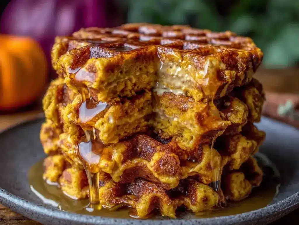 Herbst Kürbis-Waffeln - featured image