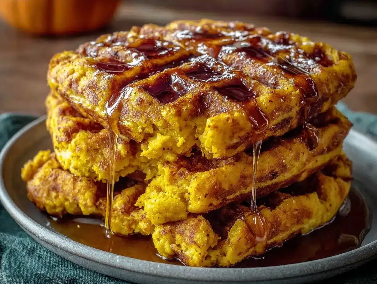Herbst Kürbis-Waffeln: 15 Min Frühstück 4 Herbst Kürbis-Waffeln preparation steps