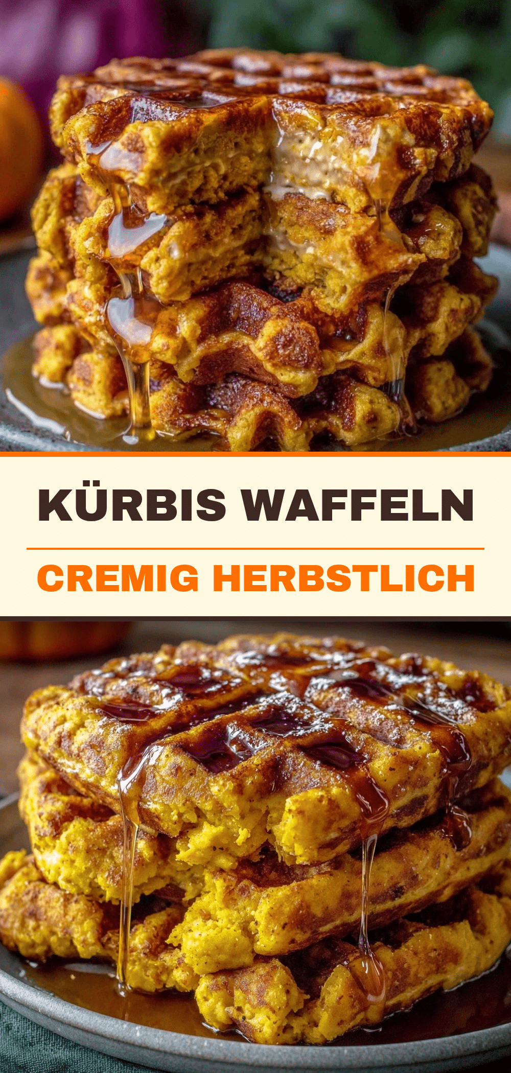 Herbst Kürbis-Waffeln: 15 Min Frühstück 5 Herbst Kürbis-Waffeln recipe