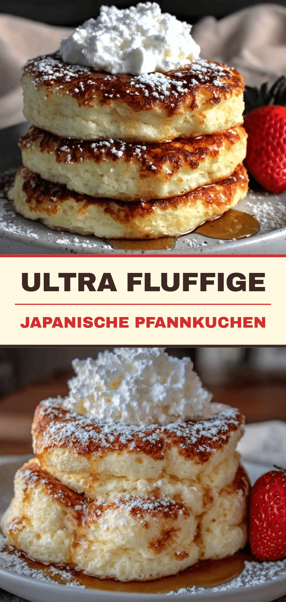 Fluffige Japanische Soufflé-Pfannkuchen: 25 Min. 5 japanische Soufflé-Pfannkuchen recipe