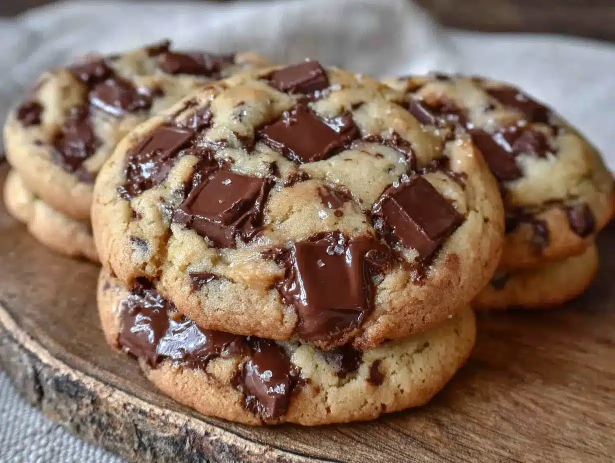 Knusprige Schoko-Cookies: Easy 20 Min Dessert 4 knusprige Schoko-Cookies preparation steps