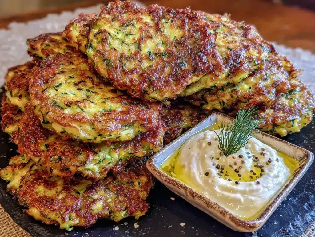 Knusprige Zucchini-Puffer - featured image