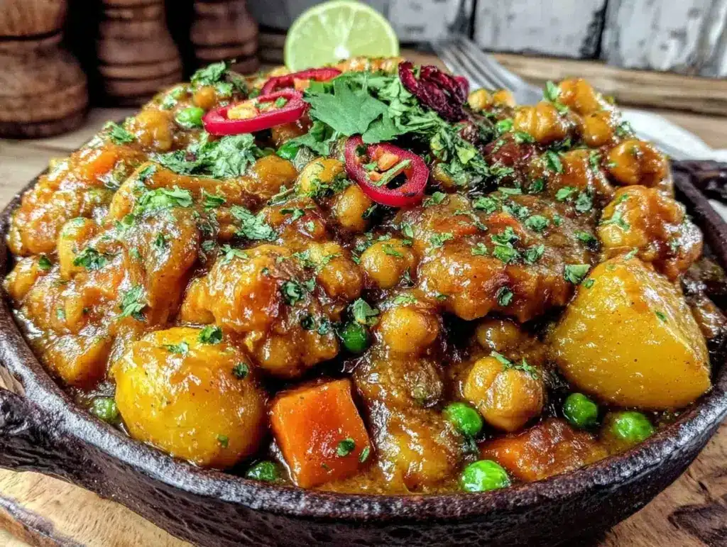schnelle Kichererbsen Curry Pfanne - featured image