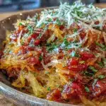 Spaghettikürbis mit Tomatensoße - featured image