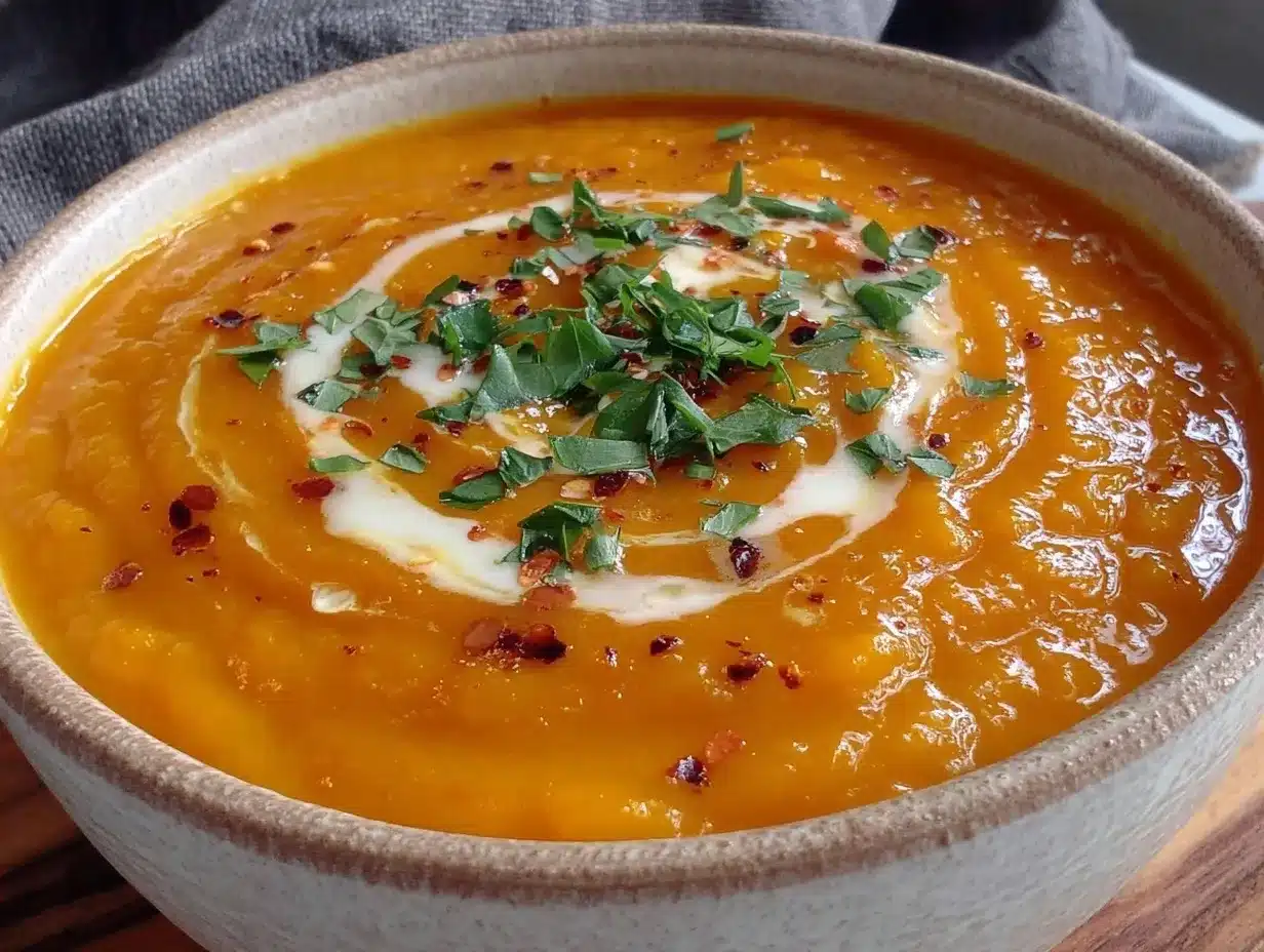 Thermomix Kürbissuppe: 15 Min. easy dinner 4 Thermomix Kürbissuppe preparation steps