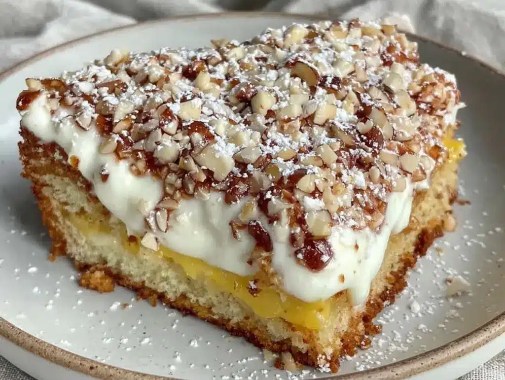Zitronige Butterschnitte mit Mandeln - featured image