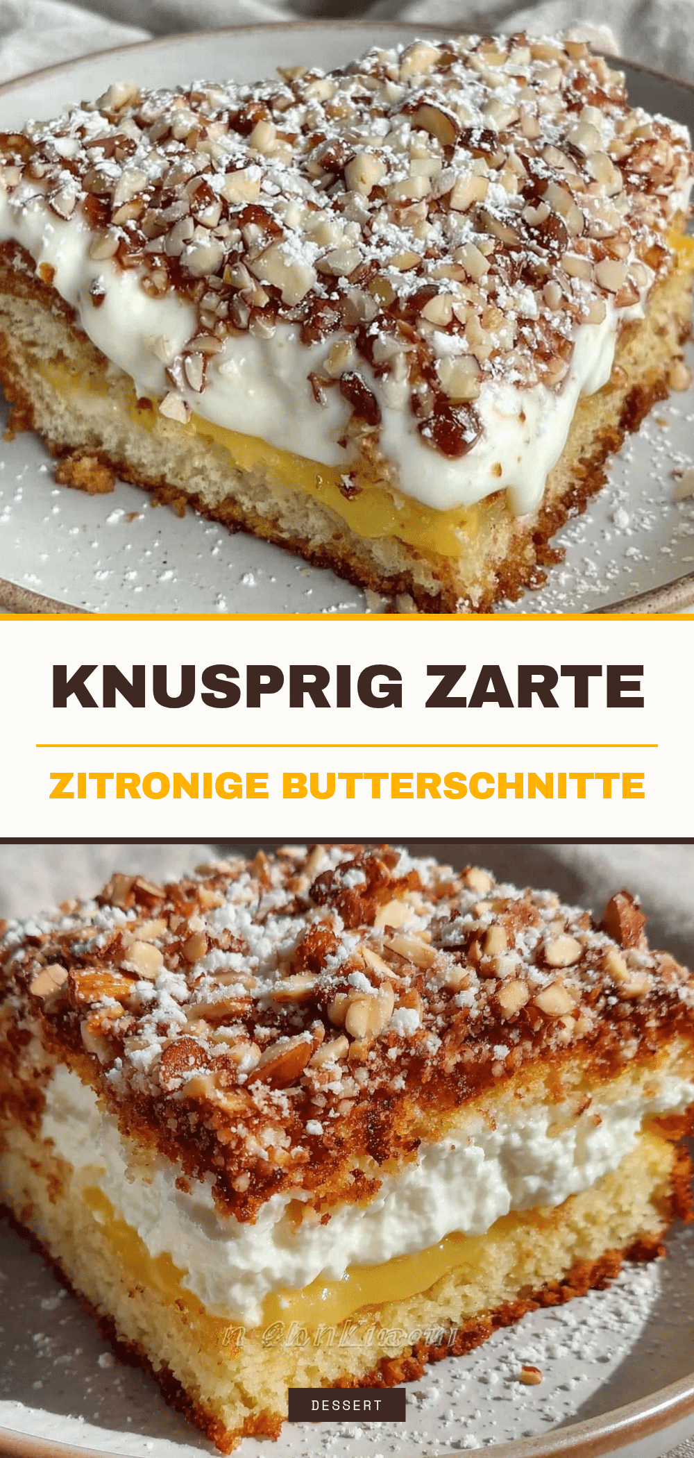 Zitronige Butterschnitte mit Mandeln: Super einfach 5 Zitronige Butterschnitte mit Mandeln recipe