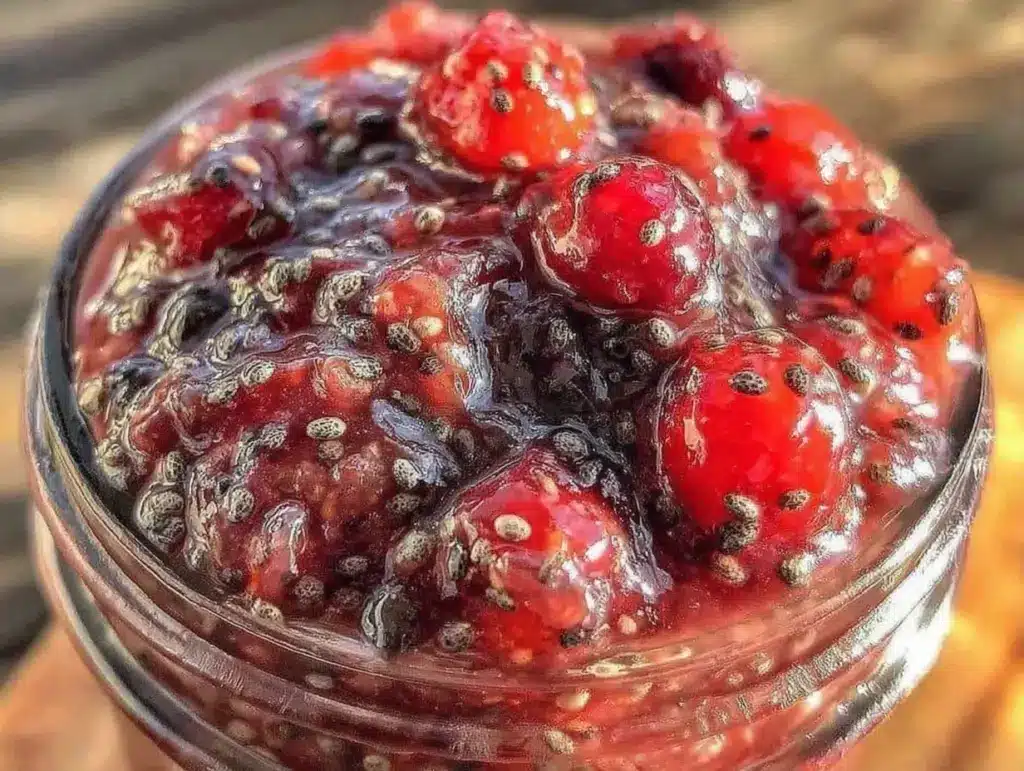 zuckerfreie Beeren-Chia Marmelade - featured image