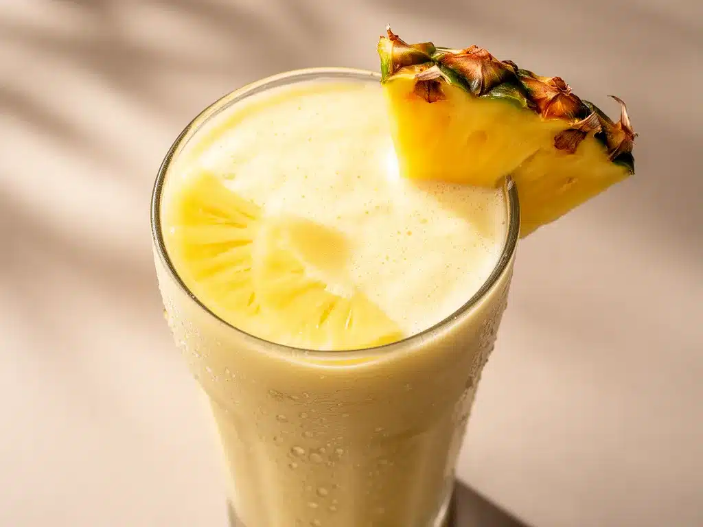 Tropischer Ananas Kokos Smoothie: 5 Min. Perfekt 4 Ananas Kokos Smoothie preparation steps
