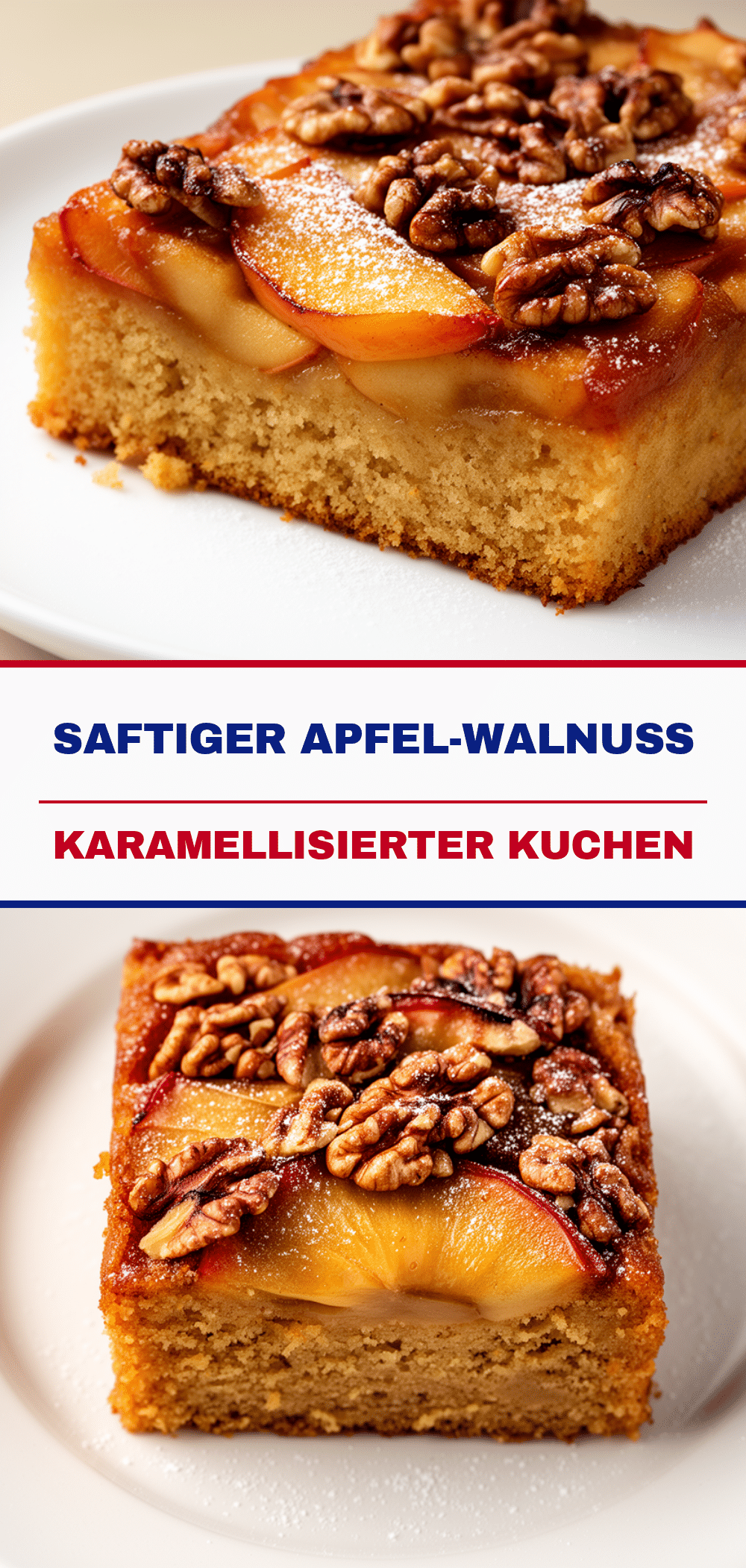 Apfel-Walnuss-Kuchen: Der beste, saftige & karamellisierte Kuchen in 45 Min 5 Apfel-Walnuss-Kuchen recipe