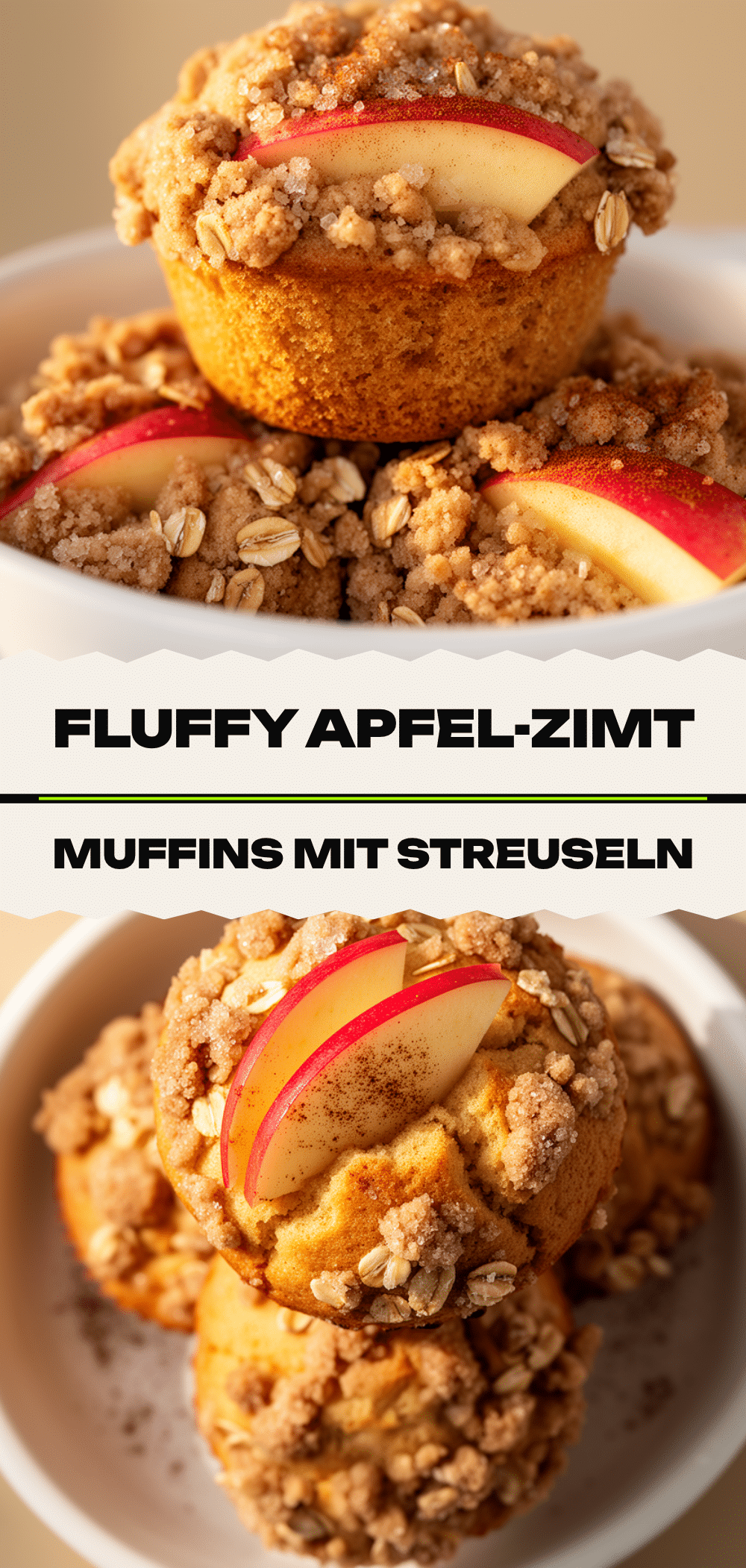 Apfel-Zimt-Muffins: Fluffy & Einfach für Pinterest 5 Apfel-Zimt-Muffins recipe