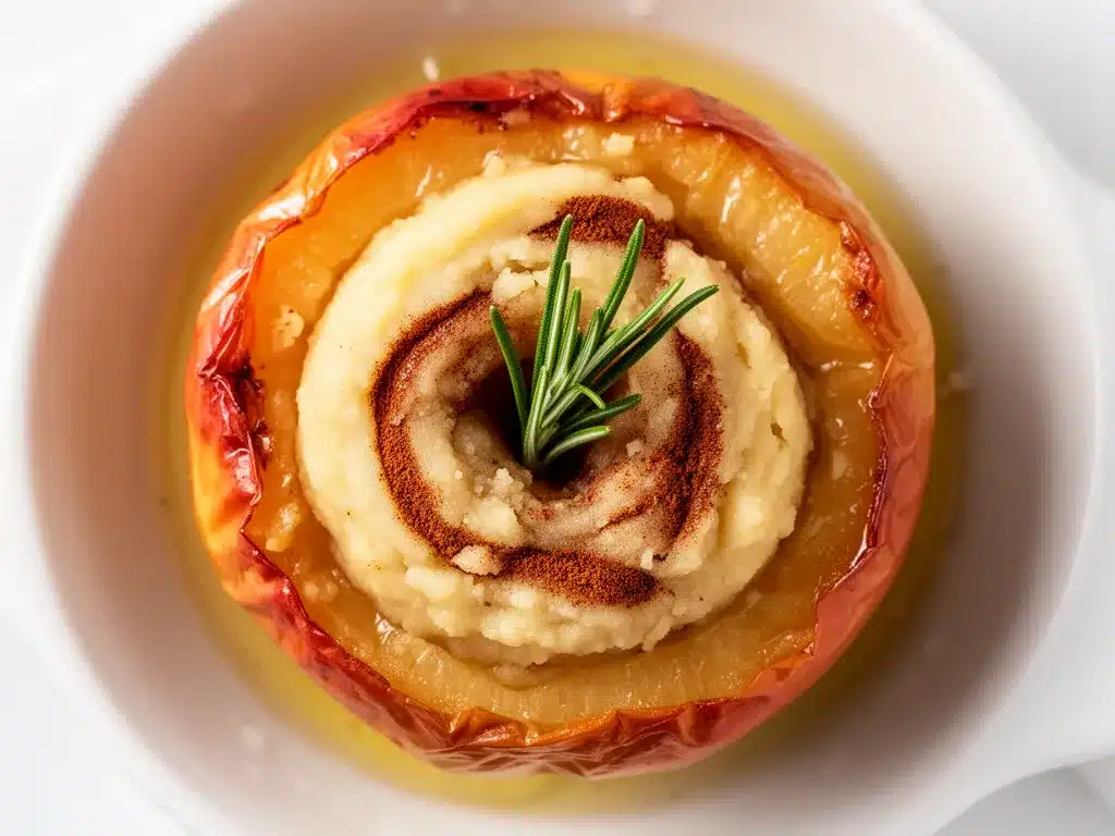 Bratapfel mit Marzipan-Zimt: 5 Min. einfaches Herbstrezept 4 Bratapfel mit Marzipan-Zimt preparation steps