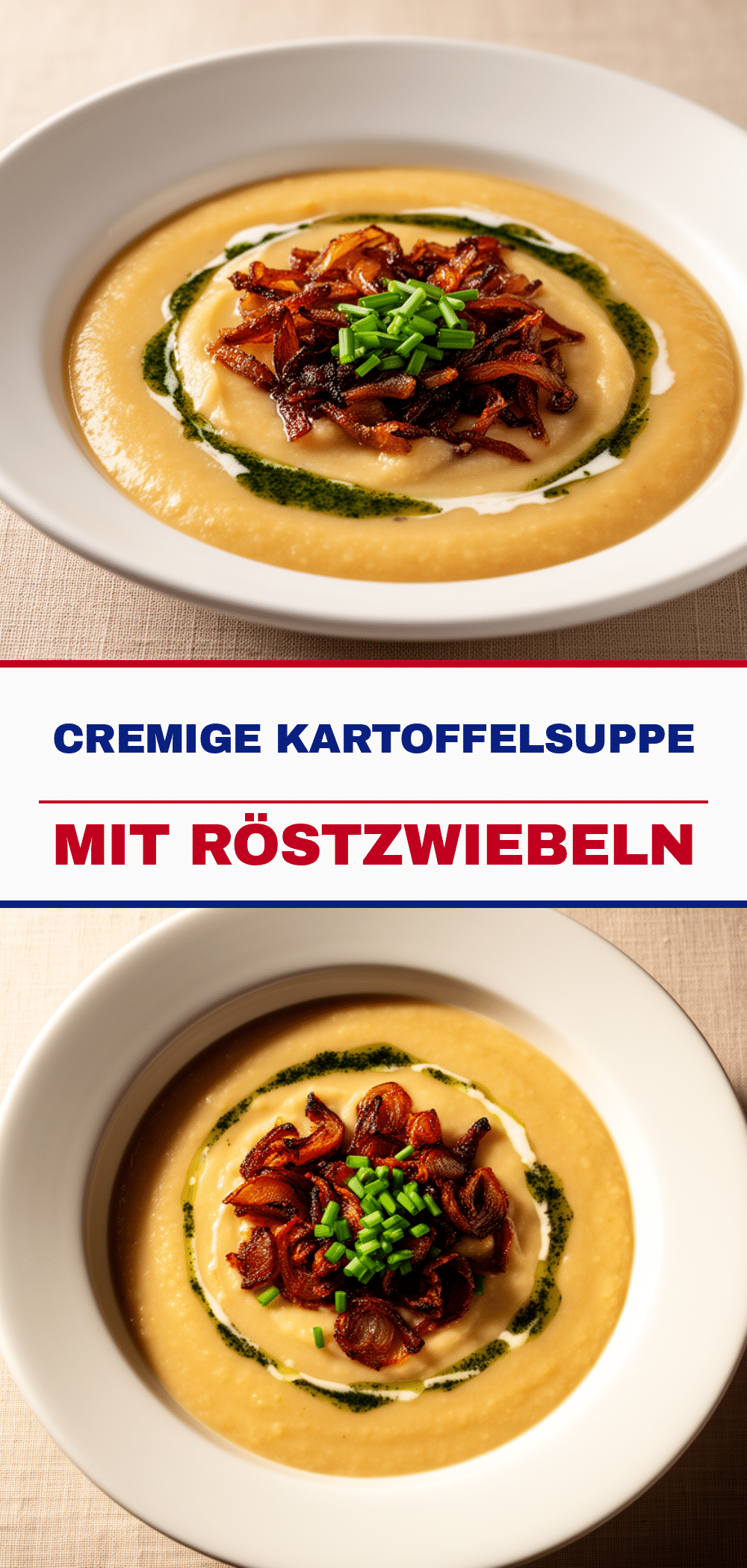 Cremige Erntedank Kartoffelsuppe mit Röstzwiebeln: 5 Min Rezept 5 Cremige Erntedank Kartoffelsuppe mit Röstzwiebeln recipe