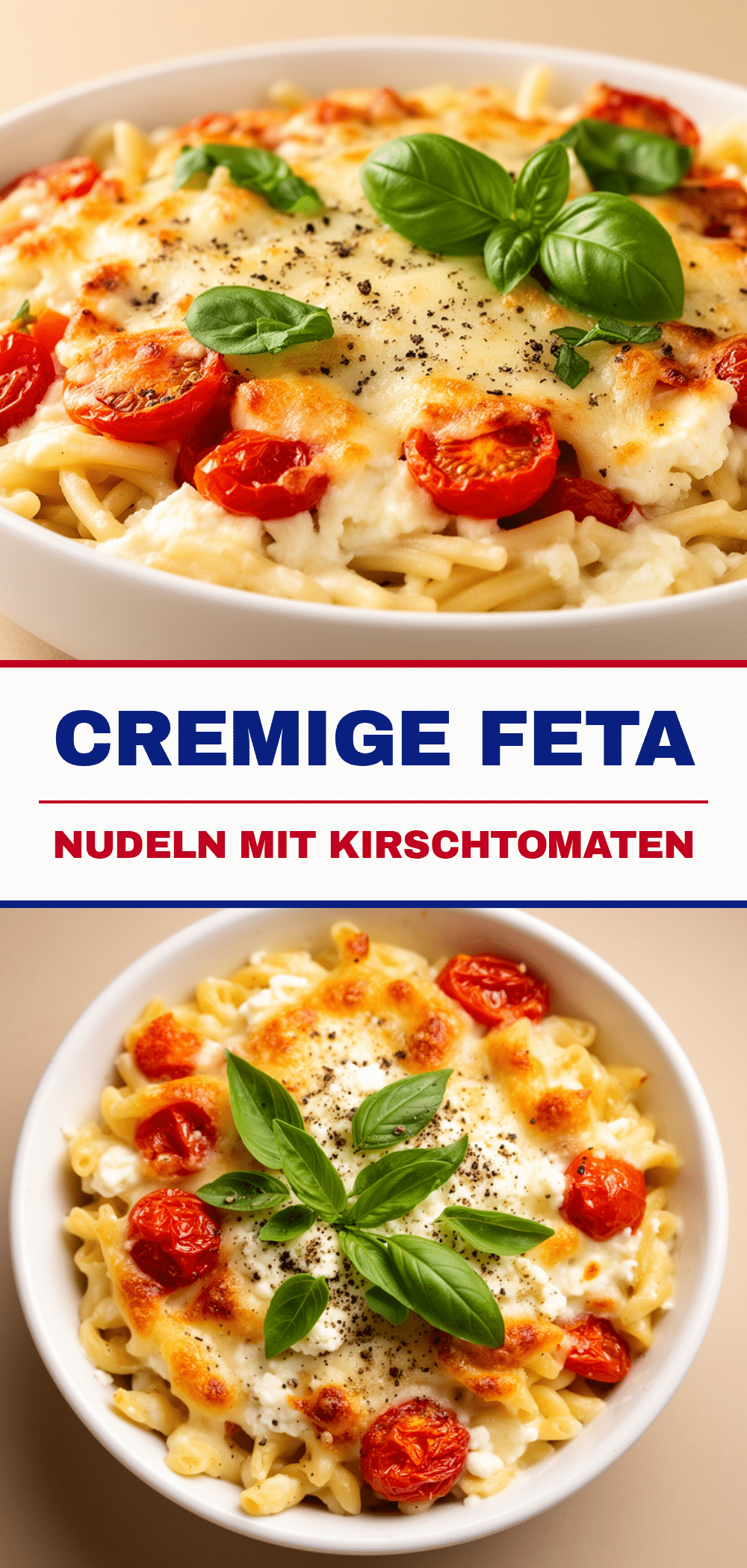 Cremige Feta-Nudeln mit Kirschtomaten: 30 Min. Rezept 5 Cremige Feta-Nudeln mit Kirschtomaten recipe
