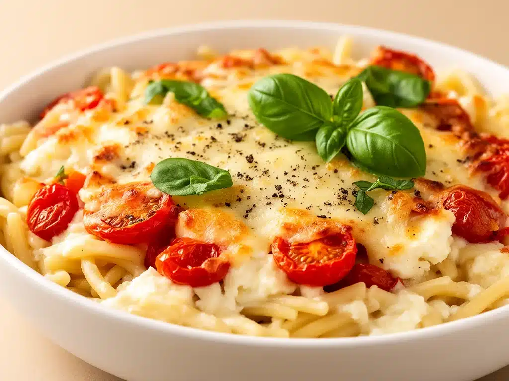 Cremige Feta-Nudeln mit Kirschtomaten - featured image