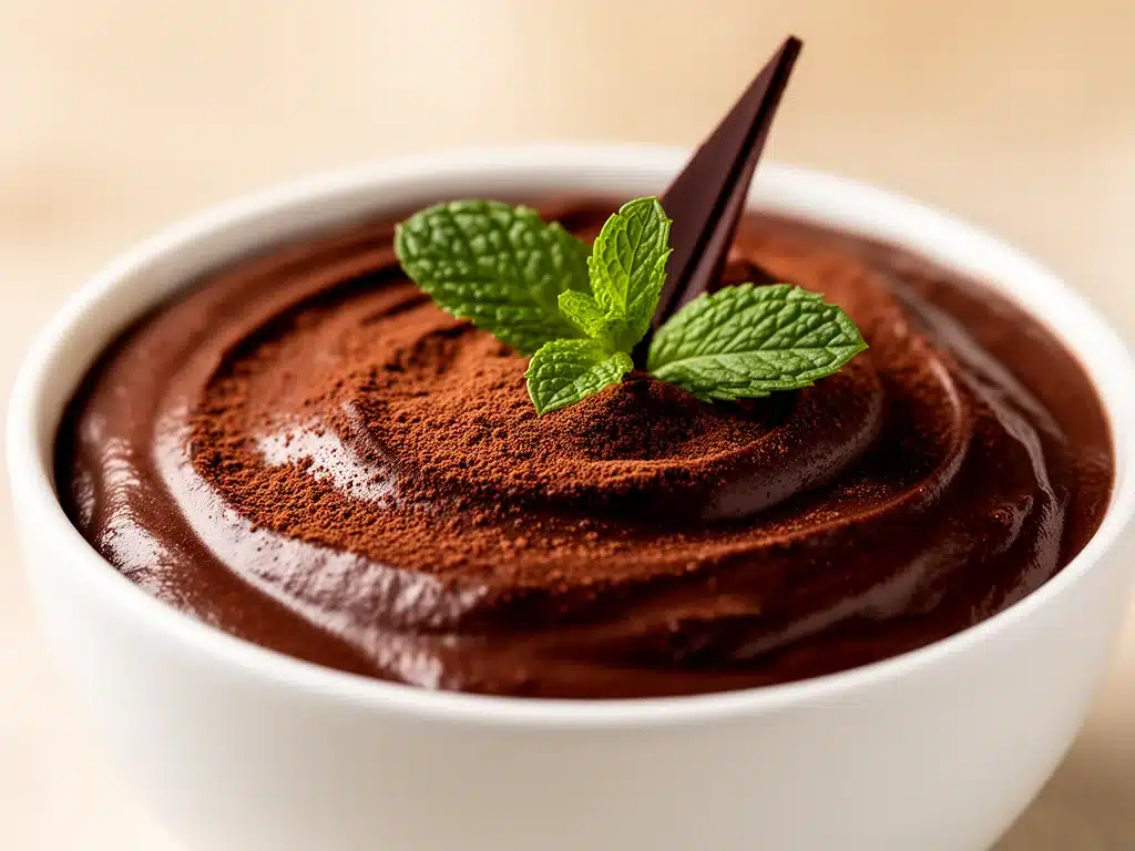cremige vegane Schokoladen-Avocado-Mousse - featured image