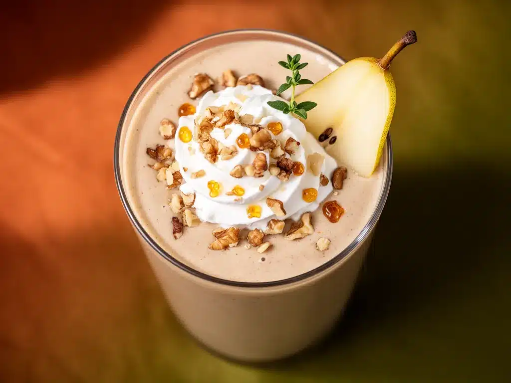 Cremiger Birnen-Smoothie: 5 Min. Rezept 4 cremiger Birnen-Smoothie preparation steps
