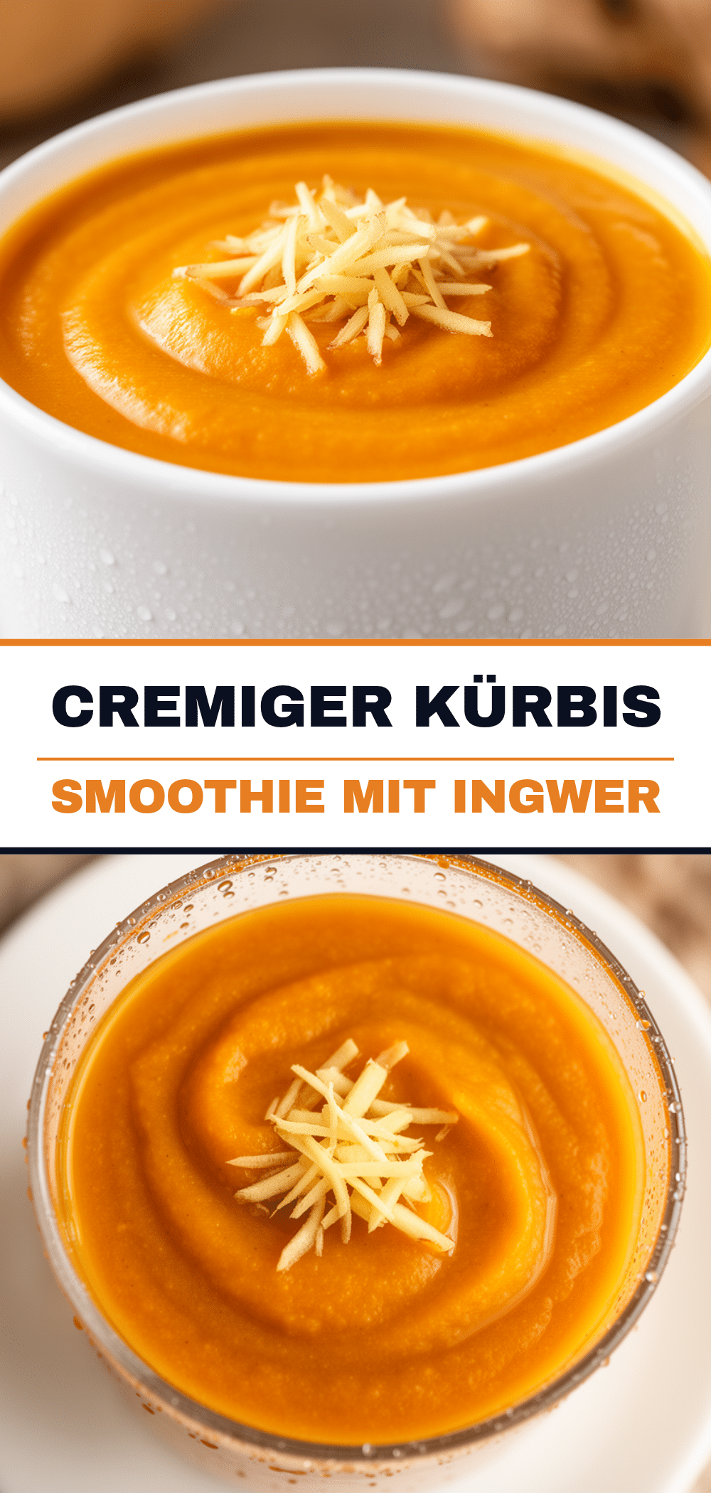 Cremiger Kürbis-Smoothie mit Ingwer: Bestes Rezept 5 cremiger Kürbis-Smoothie mit Ingwer recipe