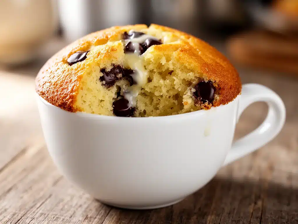 Fluffiger Mikrowellen Tassenkuchen in 2 Min - featured image