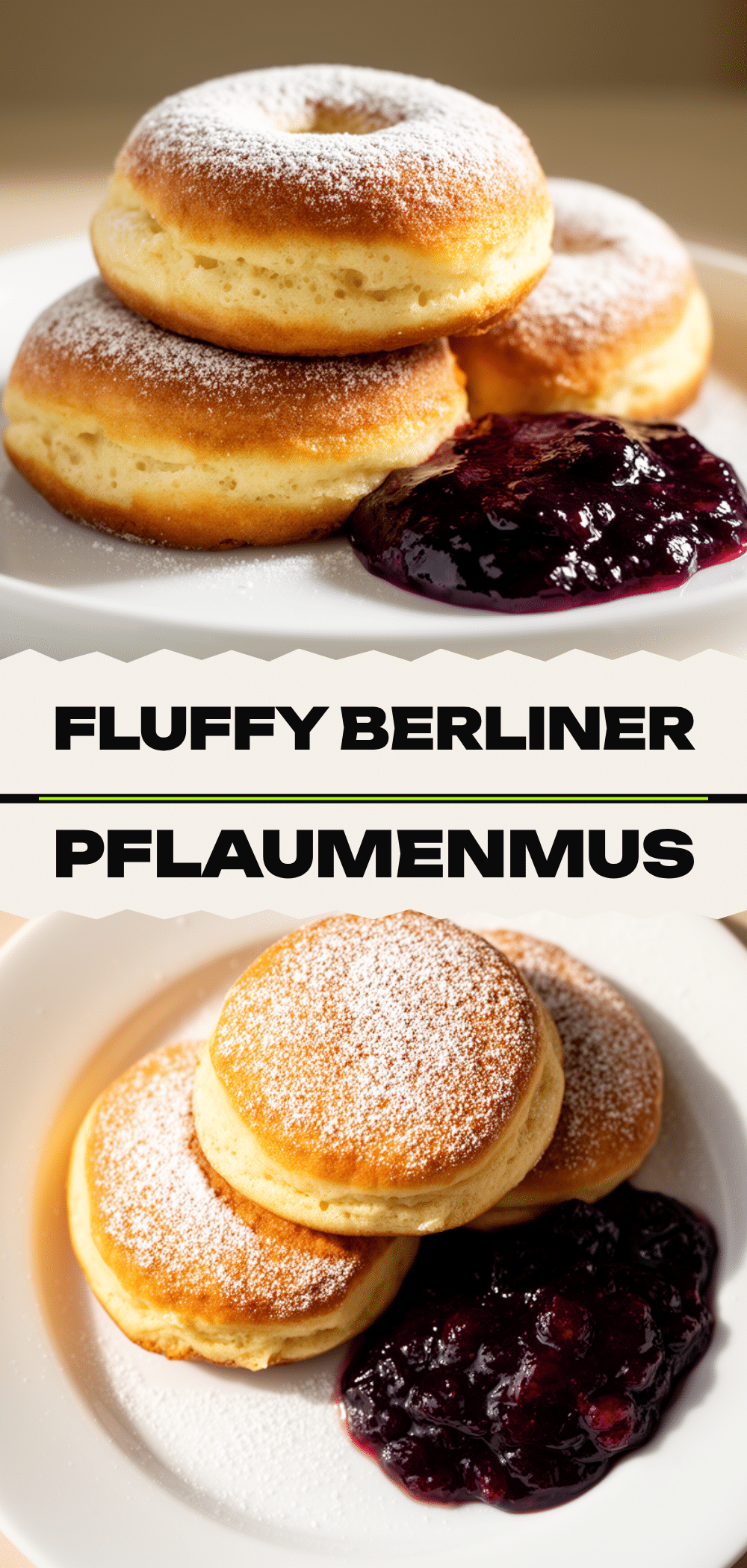 Fluffy Berliner Pfannkuchen mit Pflaumenmus: Die Einfachste Methode 5 Fluffy Berliner Pfannkuchen recipe