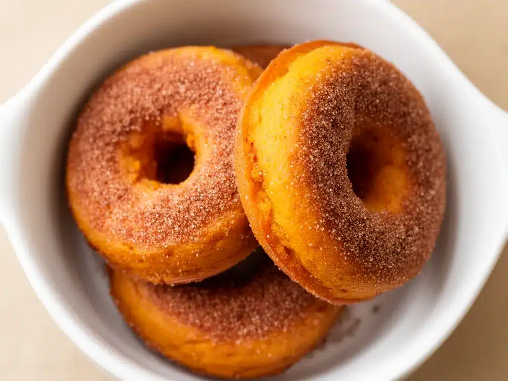 Fluffy Kürbis-Donuts mit Zimtzucker: 5 min einfache Süßigkeit 4 Fluffy Kürbis-Donuts mit Zimtzucker preparation steps