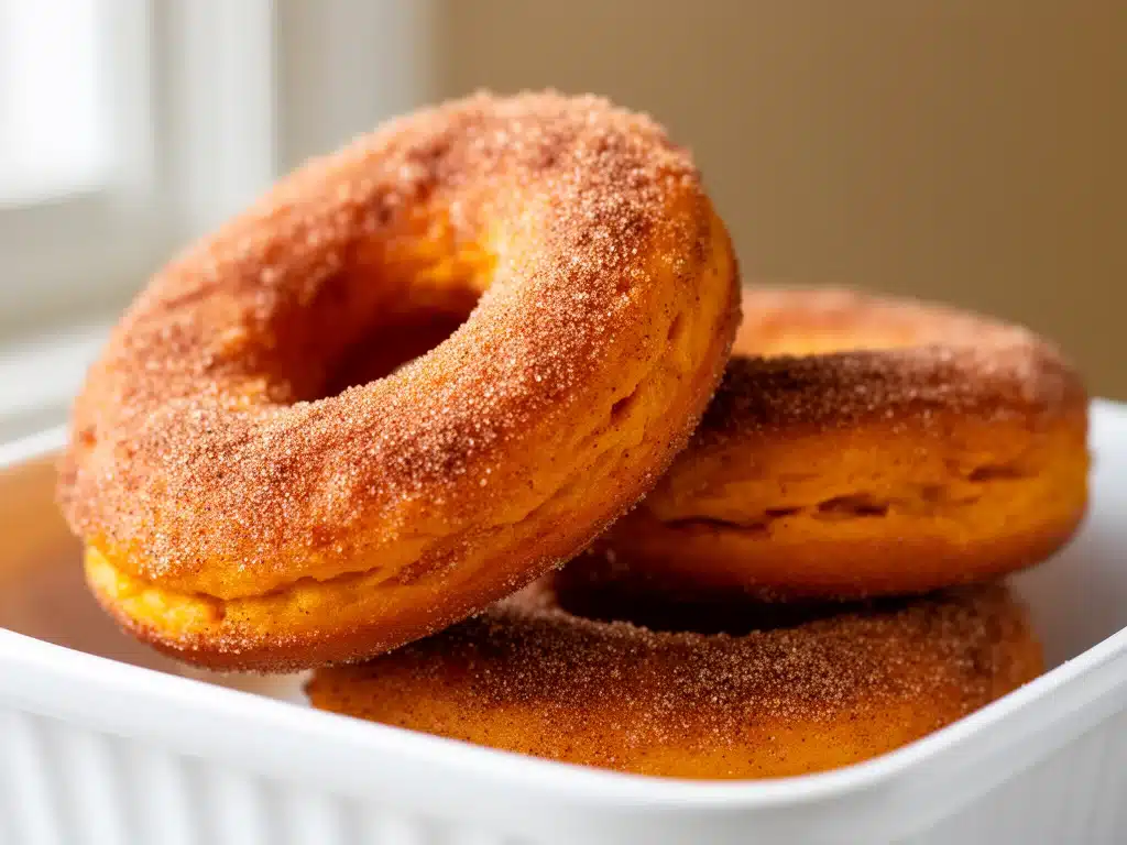 Fluffy Kürbis-Donuts mit Zimtzucker - featured image