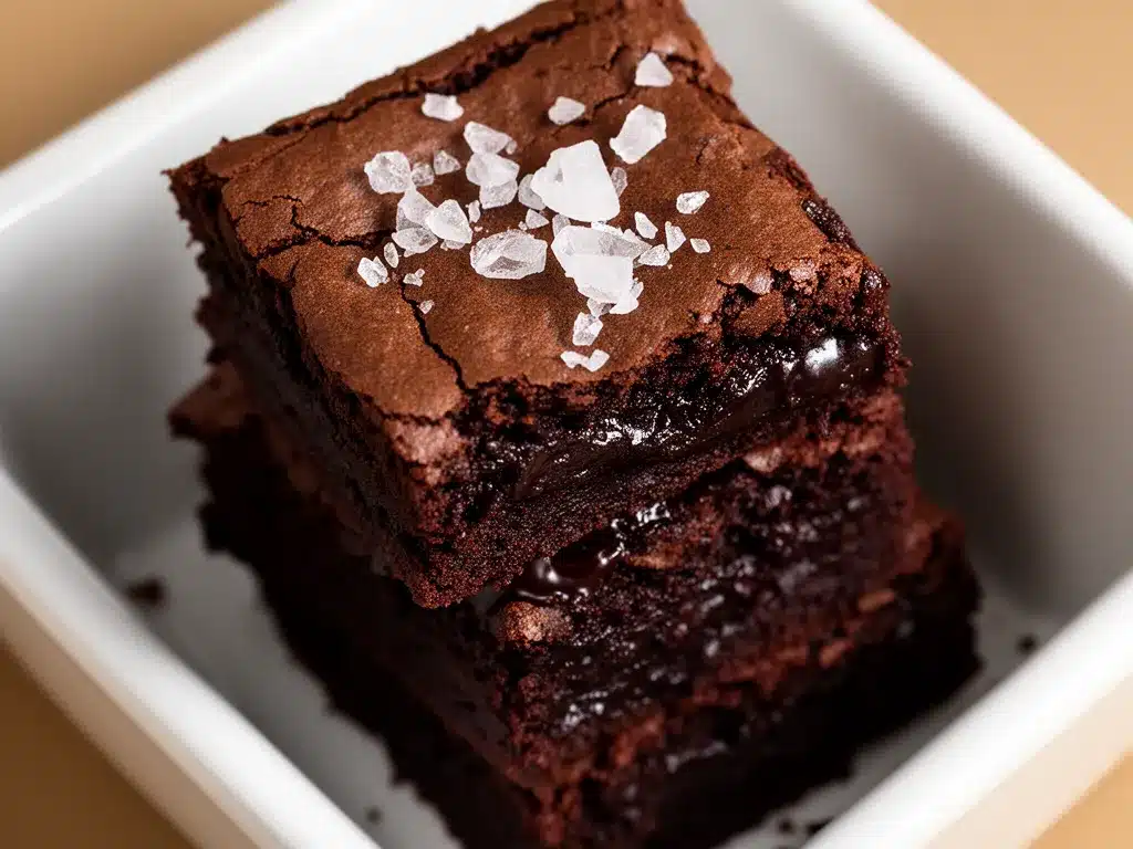 Fudgy Brownies mit Meersalz: 10 Min. Saftig 4 Fudgy Brownies mit Meersalz preparation steps