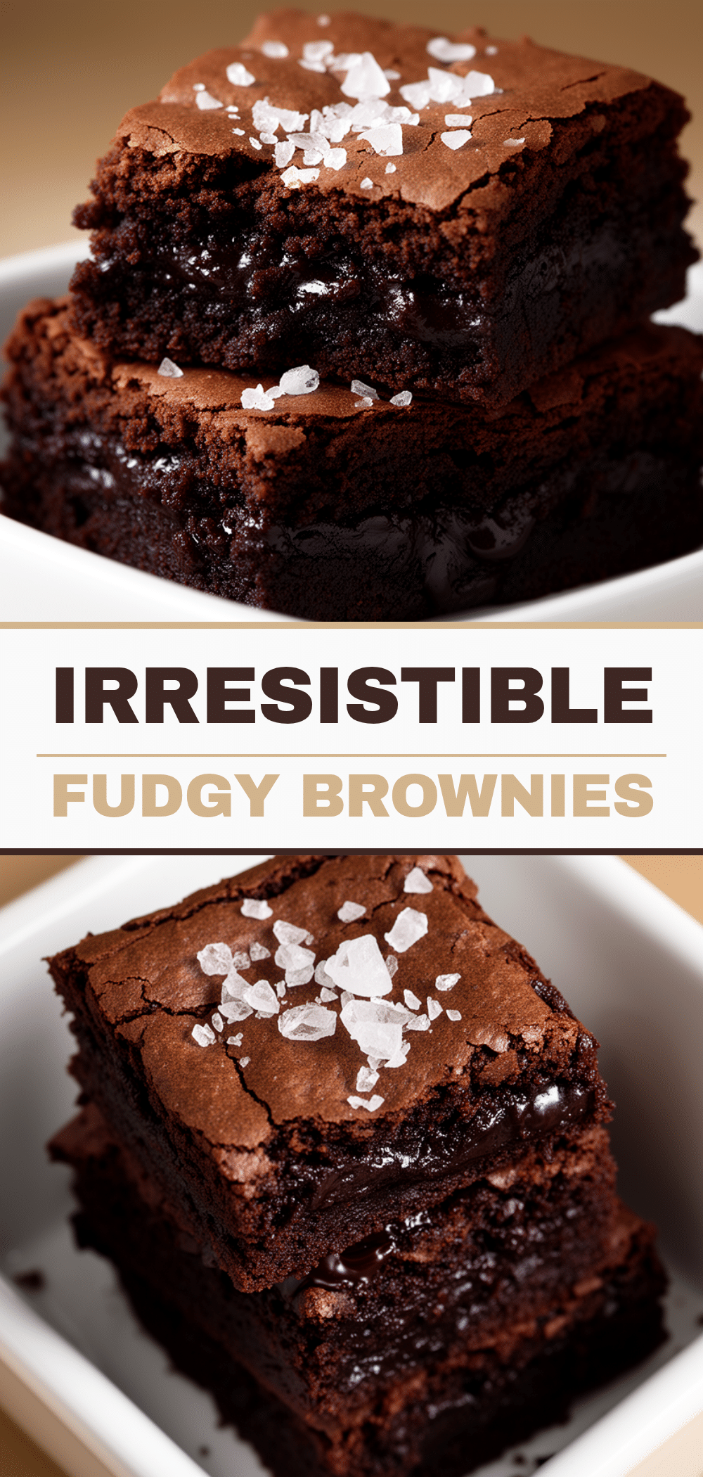 Fudgy Brownies mit Meersalz: 10 Min. Saftig 5 Fudgy Brownies mit Meersalz recipe