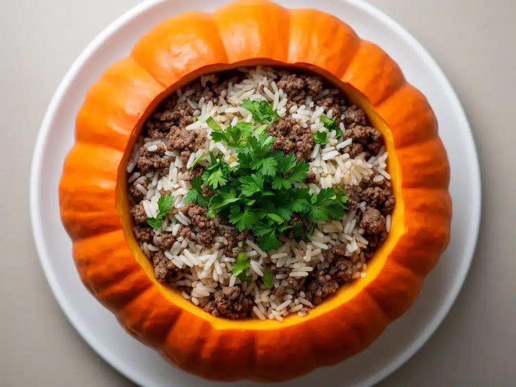 Gesunder gefüllter Kürbis: 5-Sterne Rezept 4 gesunder gefüllter Kürbis preparation steps
