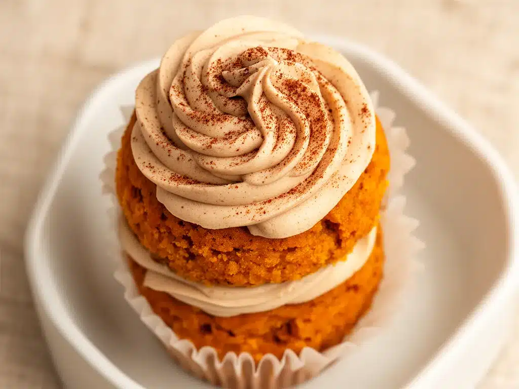 Kürbis Cupcakes mit Zimt Frosting: 30 Min. einfach backen 4 Kürbis Cupcakes mit Zimt Frosting preparation steps