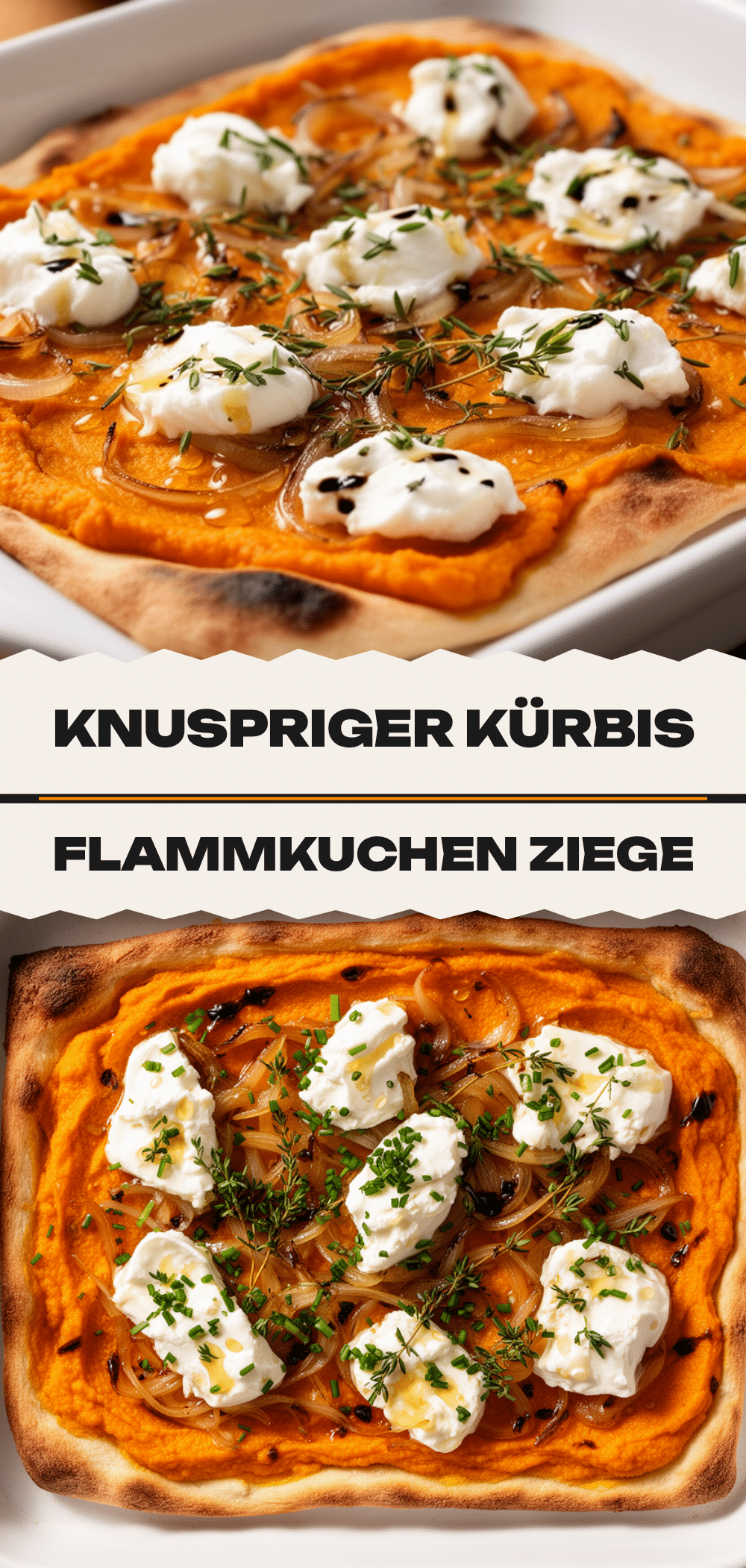 Kürbis-Flammkuchen mit Ziegenkäse: 30-Minuten-Rezept 5 Kürbis-Flammkuchen mit Ziegenkäse recipe