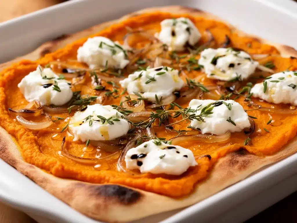 Kürbis-Flammkuchen mit Ziegenkäse - featured image
