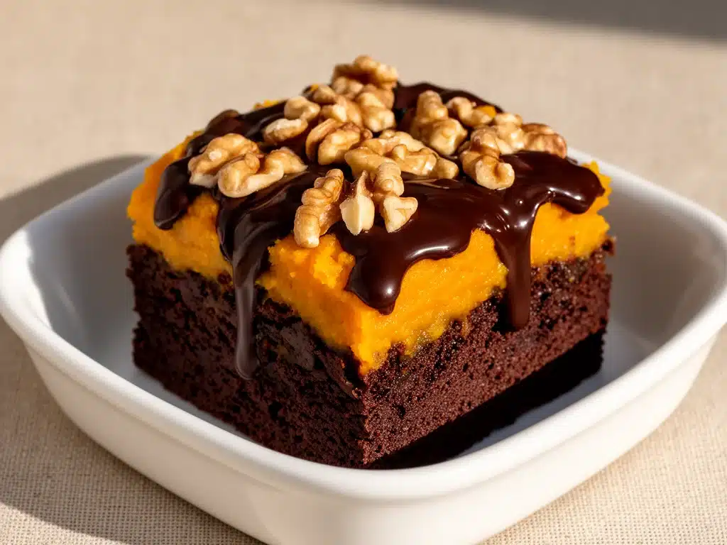 Kürbis-Nuss-Brownies - featured image