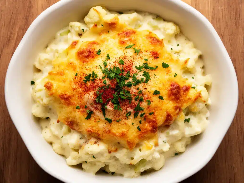 Low-Carb Blumenkohl-Käsegratin: Das perfekte cremige Rezept 4 Low-Carb Blumenkohl-Käsegratin preparation steps