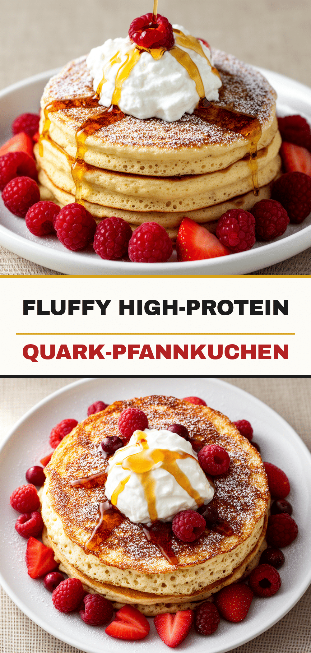 Proteinreiche Quark-Pfannkuchen: 10 Min. schnelle Low Carb Idee 5 proteinreiche Quark-Pfannkuchen recipe