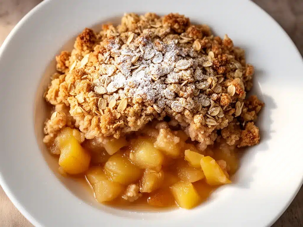 Quitten-Crumble: 5 Min. einfaches Herbst-Dessert mit Hafer 4 Quitten-Crumble mit Haferflocken preparation steps