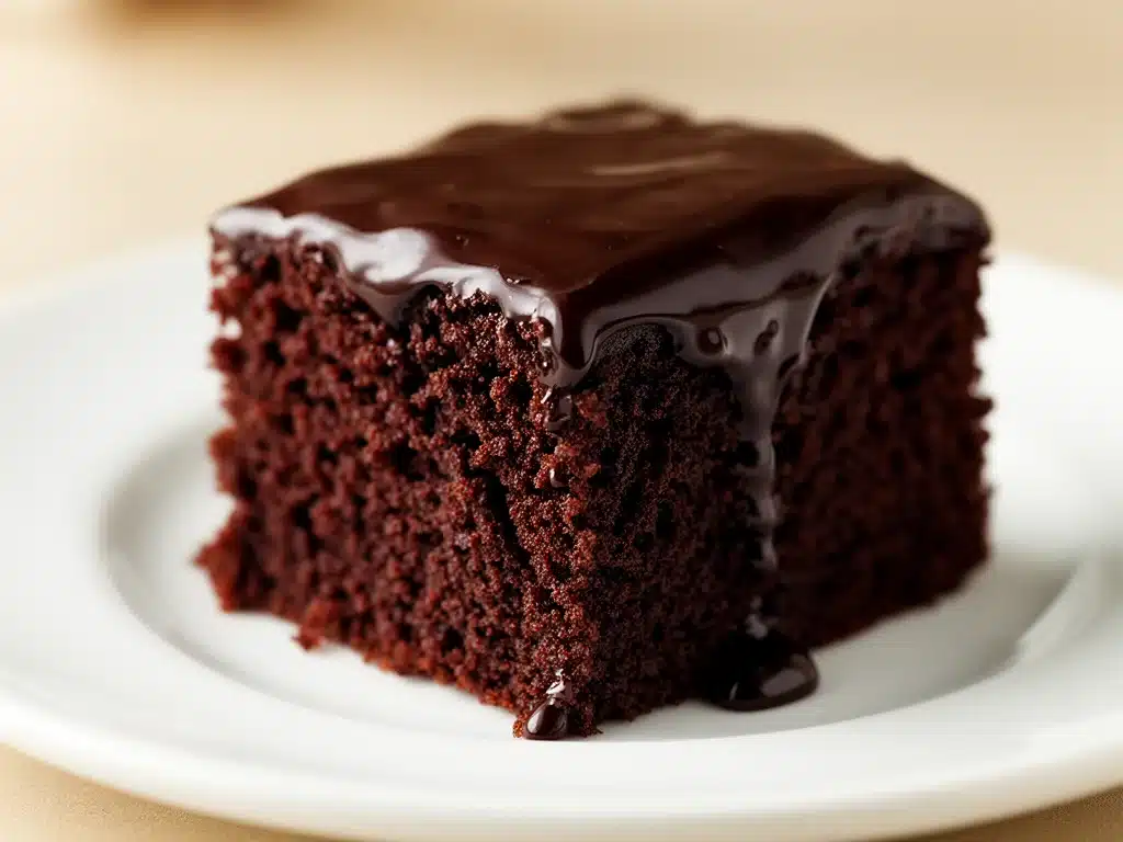 Ultra-saftiger Schokoladenkuchen mit Ganache - featured image