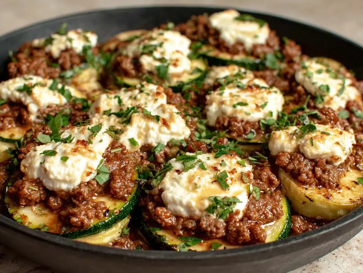 Cremige Zucchini Hackfleisch Pfanne: Einfach & Kinder lieben Mischen 4 Cremige Zucchini Hackfleisch Pfanne preparation steps