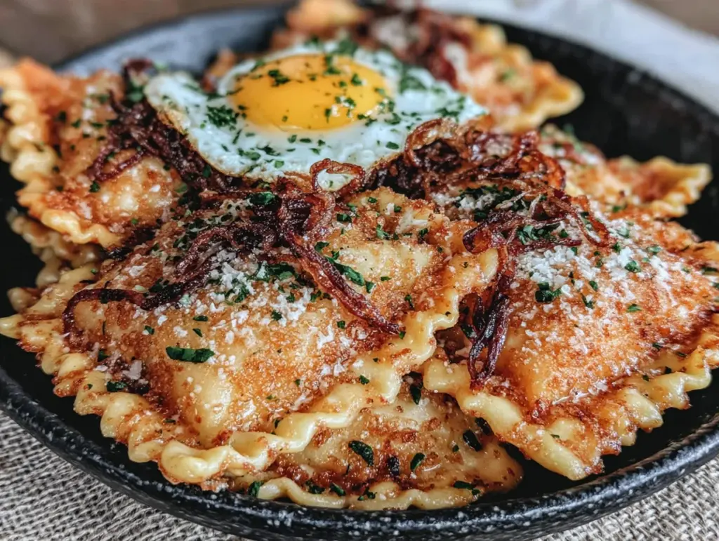 Gebratene Maultaschen mit Ei - featured image
