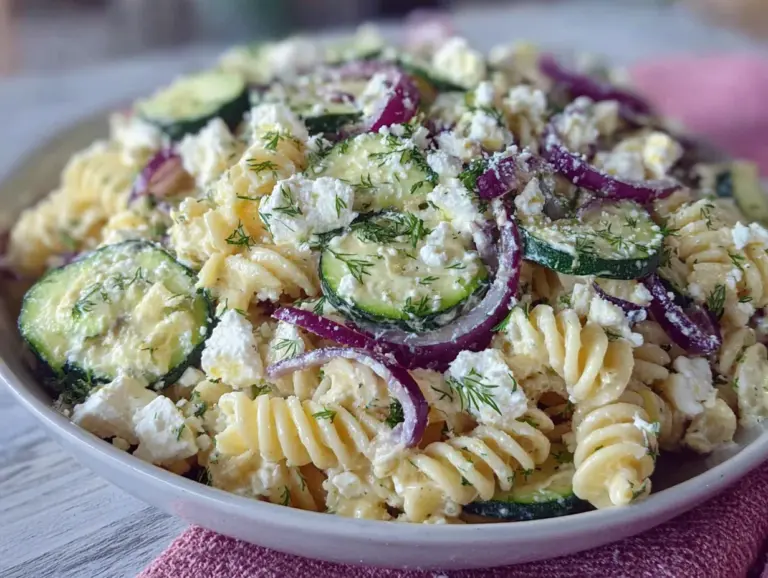 Startseite 7 Nudelsalat mit Feta und Gurke - featured image