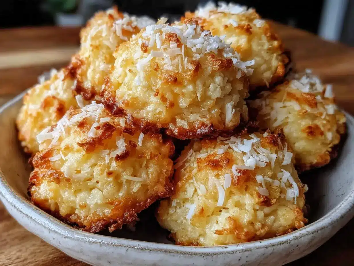 Saftige Weihnachts-Kokosmakronen: 3-Zutaten Rezept 4 Saftige Weihnachts-Kokosmakronen preparation steps