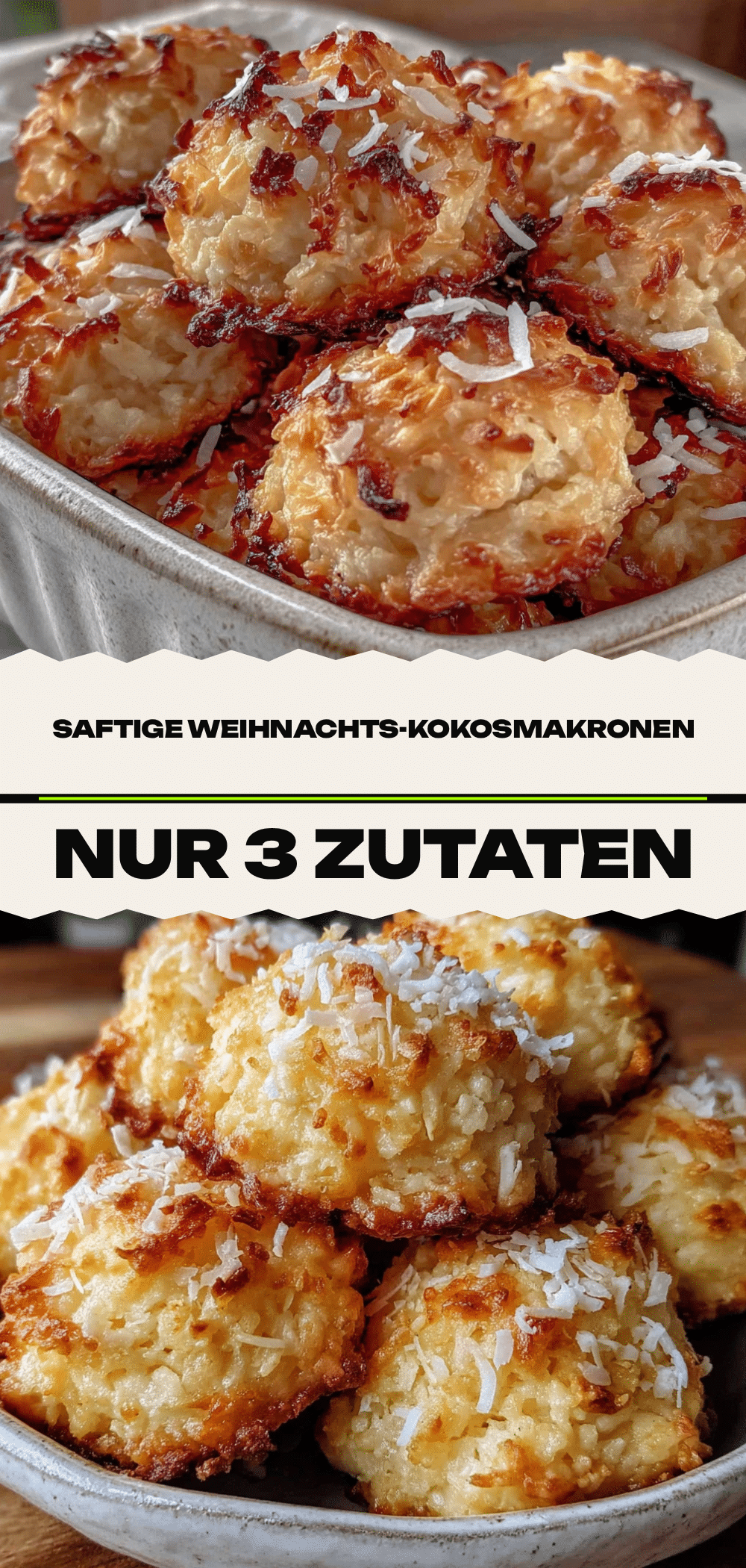 Saftige Weihnachts-Kokosmakronen: 3-Zutaten Rezept 5 Saftige Weihnachts-Kokosmakronen recipe