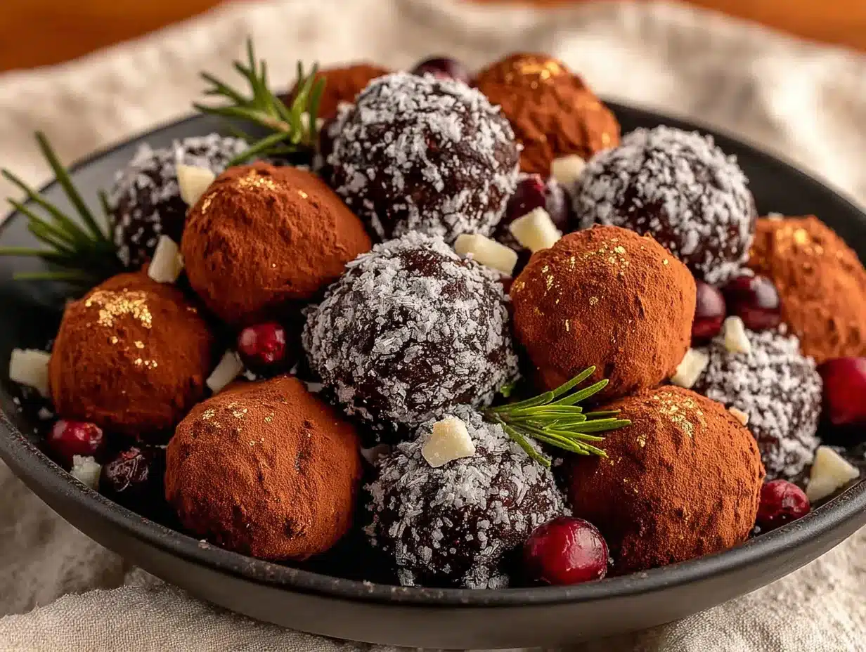 Selbstgemachte Marzipan-Nougat Trüffel: 3 Zutaten für dich 4 selbstgemachte Marzipan-Nougat Trüffel preparation steps