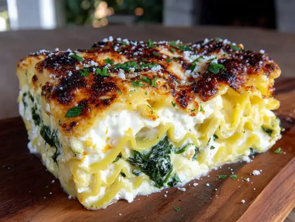 vegetarische Spinat-Lasagne mit Ricotta - featured image