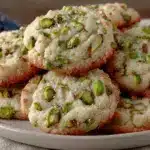 Weihnachten Pistazien-Plätzchen mit Schokolade - featured image